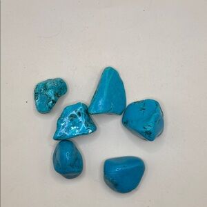 Tumbled Turquoise Gemstones - Bright Blue Healing Stones